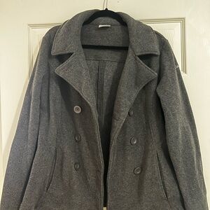 Columbia Fleece Gray Peacoat